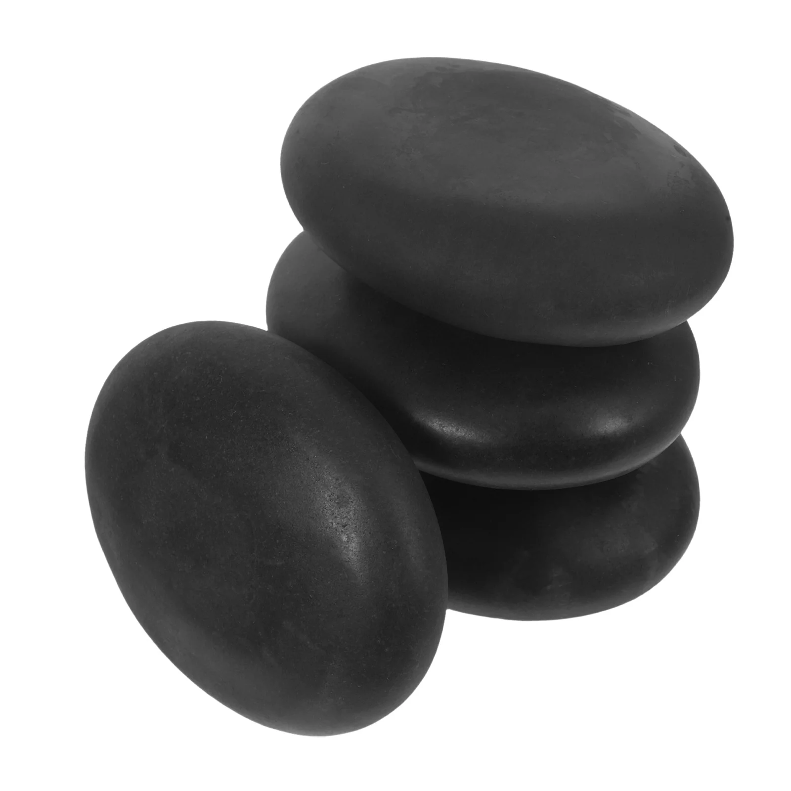 مجموعة أحجار البازلت الاحتفاظ بالحرارة مكونة من 4 قطع للعناية بالقدم في صالونات التجميل الاحترافية وتدليك الجسم ومجموعة أحجار الحجر الأكثر دفئًا #1