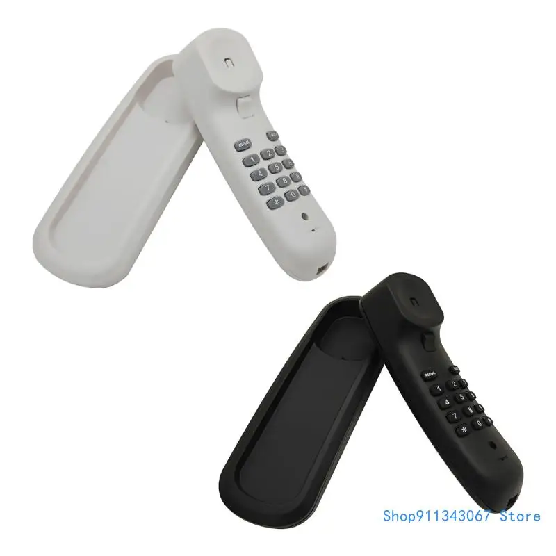 Corded Landline Phone Big Button Wall Mount Landline Phones Fixed Telephone for Office Home Hotel Bathroom Drop shipping