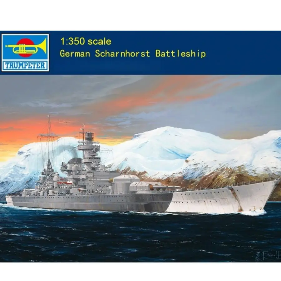 05361 Trumpeter 1/350 Scale German Scharnhorst Battleship Assembly Model Kit - Detail 1