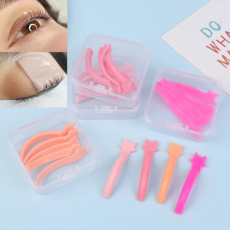 5 Pairs Silicone Eyelash Perming Lash Lift Shield Lifting Eyelash Curler Eyelash Curling Iron Accessories Makeup Tools With Box