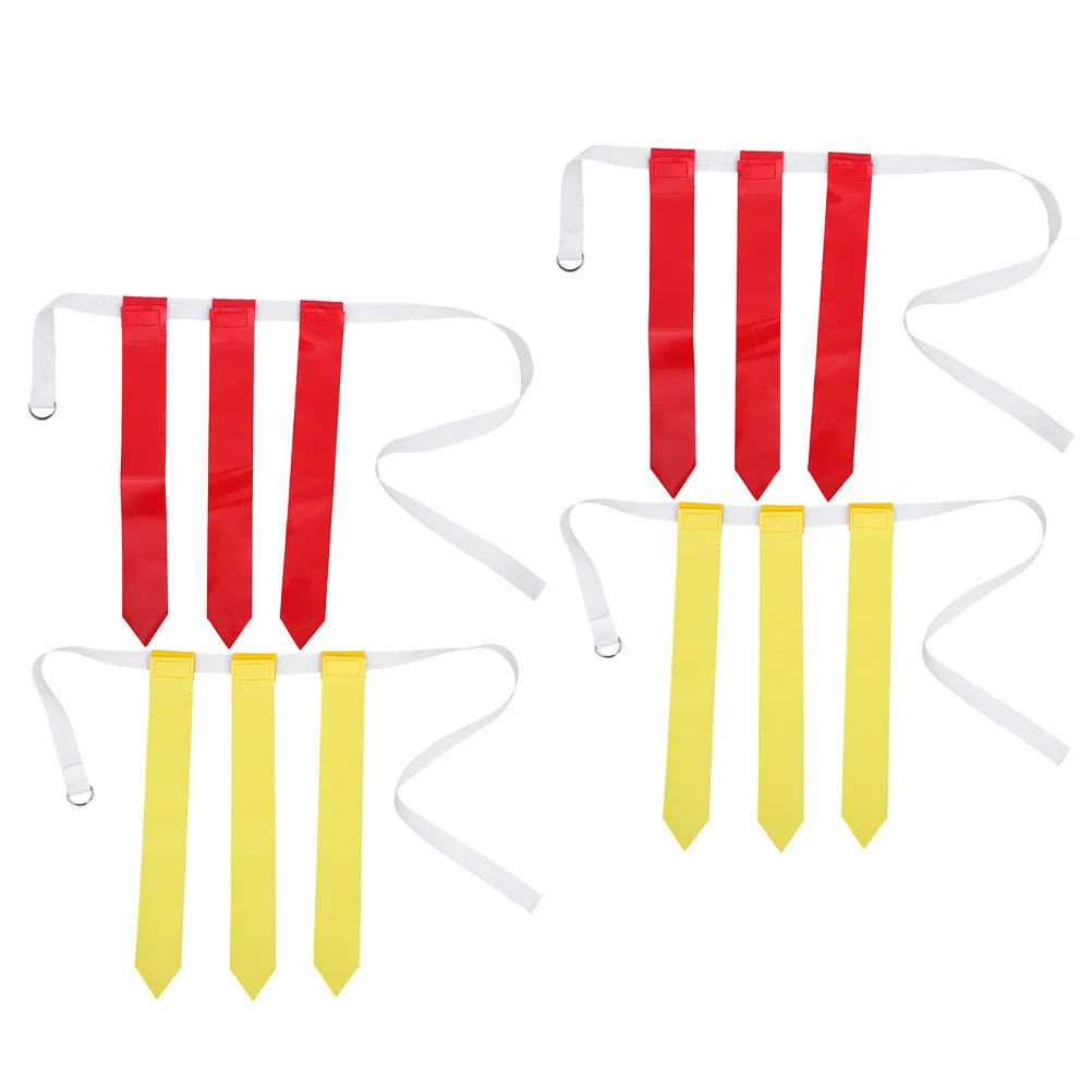 4 قطعة حزام علم كرة القدم قابل للتعديل حزام خصر الرجبي للبالغين الرياضة في الهواء الطلق متعددة الاستخدام معدات كرة القدم فريق الرياضة #2