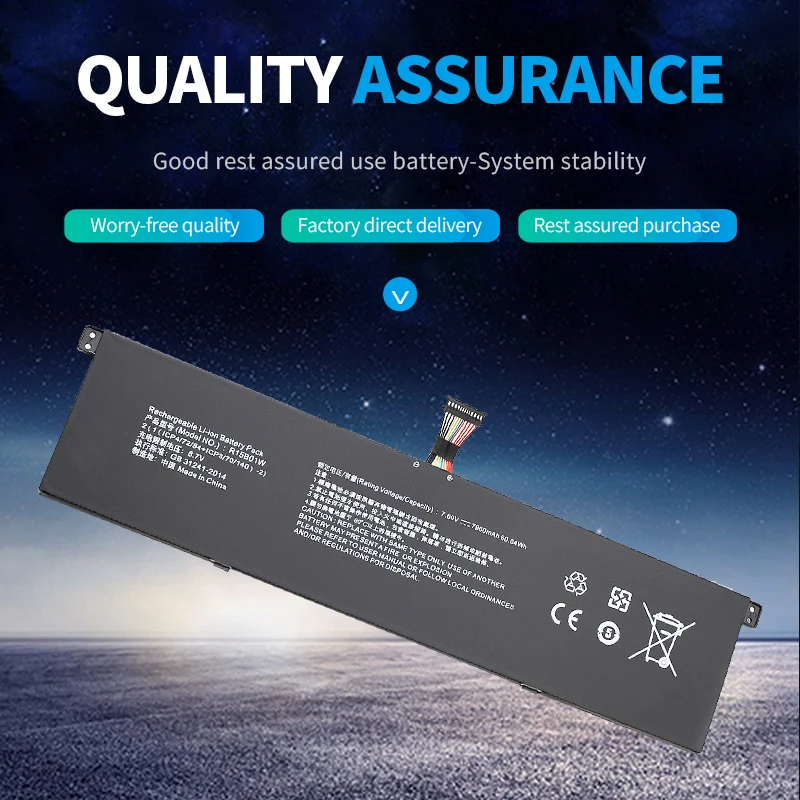 SOMI R15B01W New Laptop Battery For Xiaomi Pro 15.6" GTX TM1701 Series Notebook 7.6V 7900mAh 60.04WH Free Tools