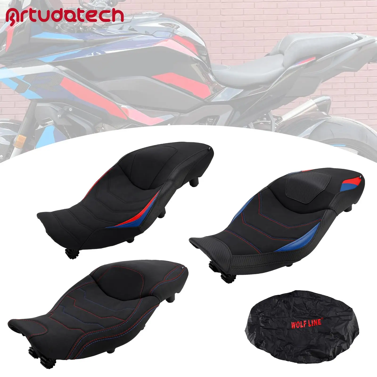 

Artudatech Rider Passenger Seat Front Rear Cushion -40Mm Black for Bmw S1000Xr 20+ M1000Xr Black