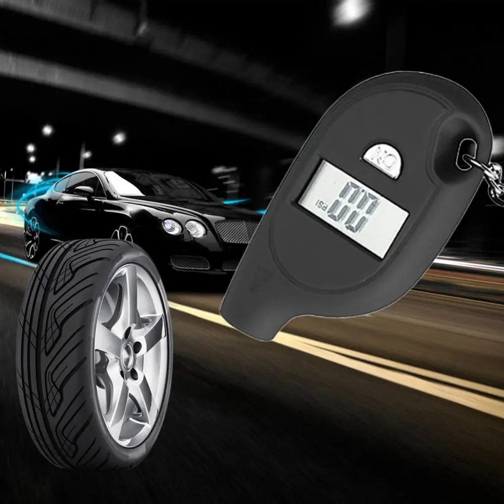 Keychain LCD Digital Tire Meter Tyre Air Pressure Gauge Tester Car Tire Safety Alarm Meter Car Auto Motorcycle Manómetro De Aire