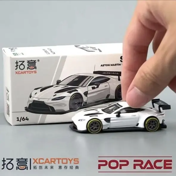 Tuoyi-Aston Martin Vantagegt3 Branco Corpo Simulação Car Modelo, 1:64