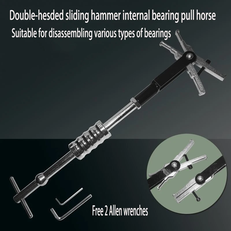 

Double Headed Sliding Hammer Puller Inner Bearing Puller Bearing Disassembly Tool Extractor Inner Hole Puller Disassembly Tool