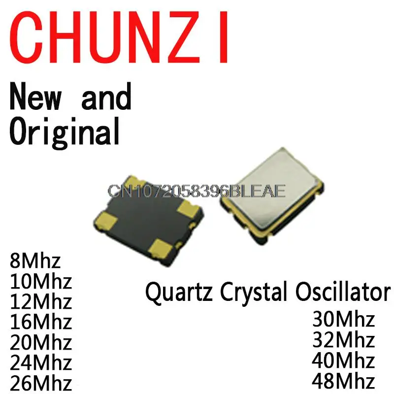 10PCS SMD 3225 SMD Passive Quartz Crystal Oscillator 8.000Mhz 8Mhz 10Mhz 12Mhz 16Mhz 20Mhz 24Mhz 26Mhz 30Mhz 32Mhz 40Mhz 48Mhz