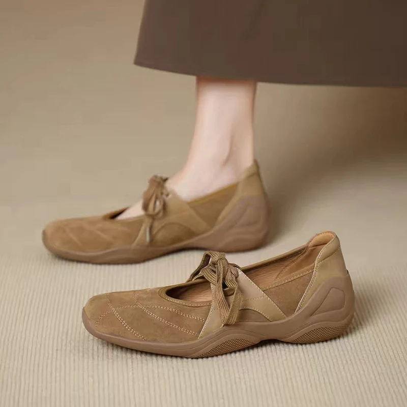 

Новые женские кроссовки-балетки на шнуровке, спортивная обувь, летние сандалии 2026, дизайнерские лоферы, повседневные туфли для ходьбы и бега, женская обувь