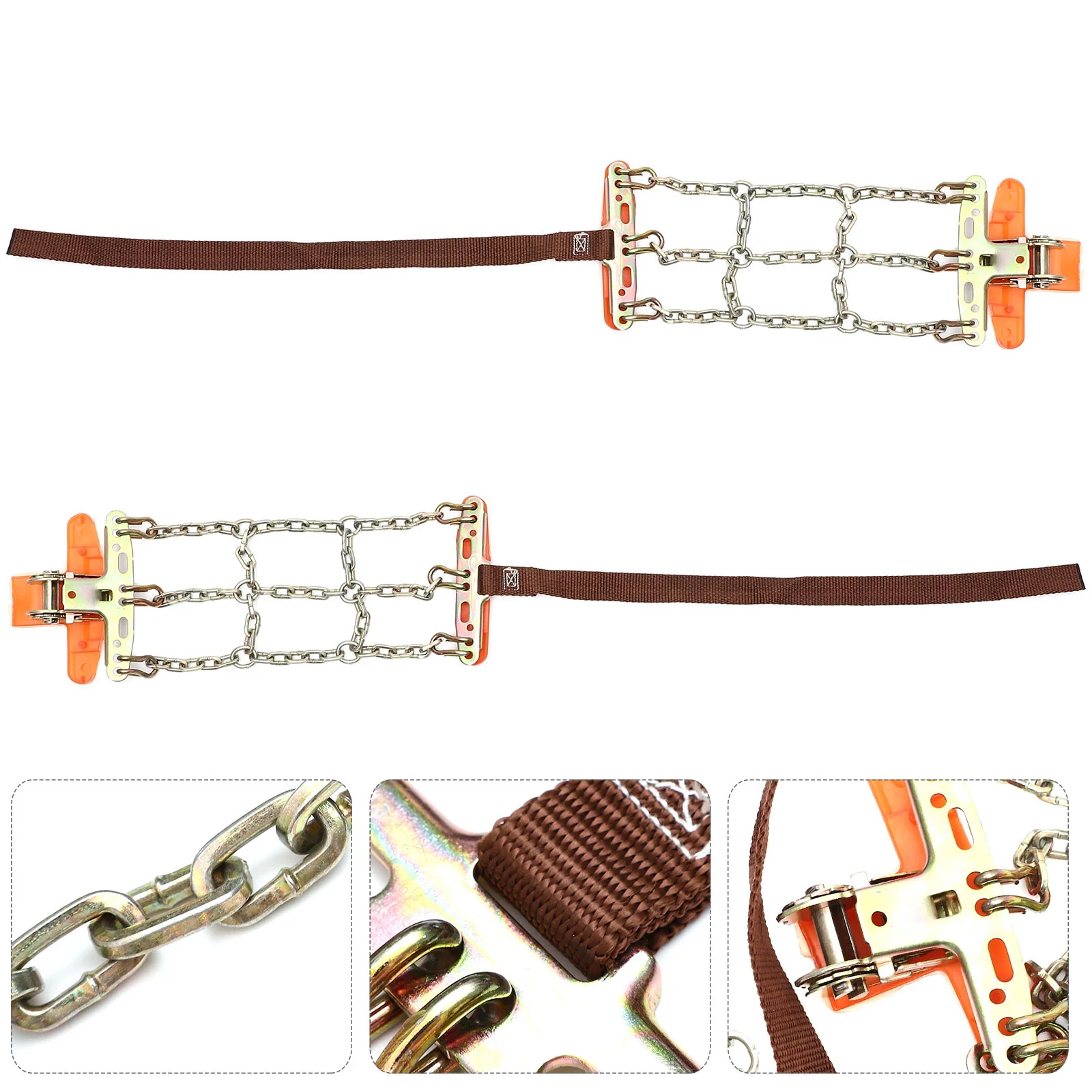 2pcs Tire Anti-skid Chains Wheel Chain Snow Mud Sand Road Skid-resistant Chains Car Snow Chains Emergency Snow Chains