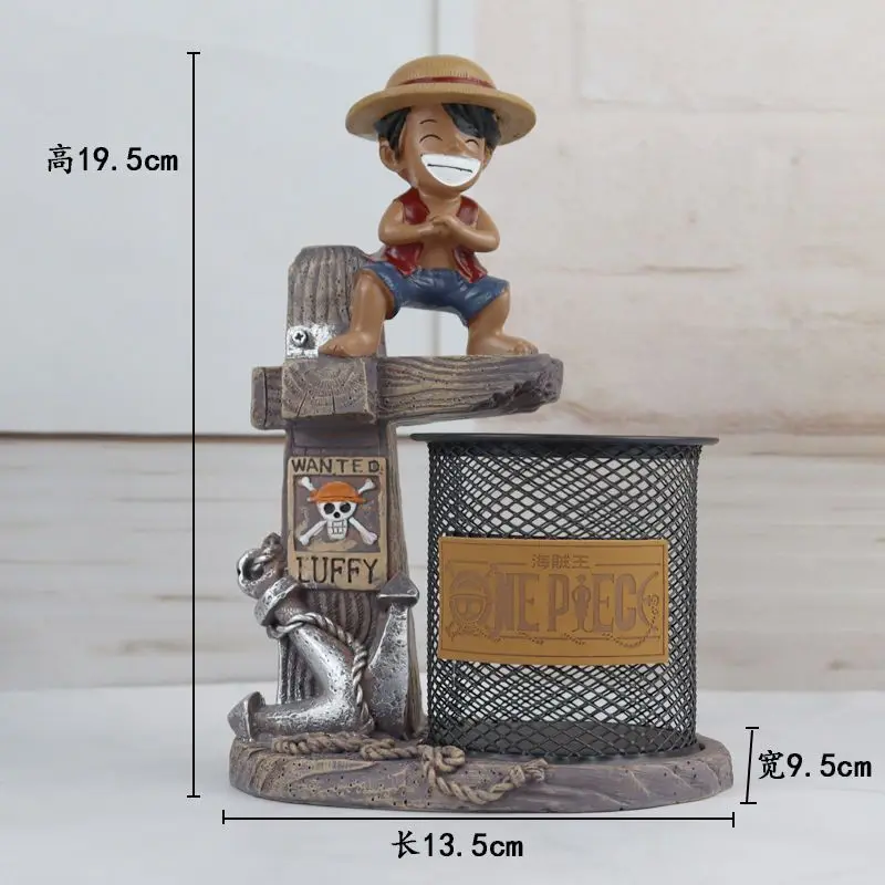 One Piece anime peripheral Luffy figure multifunctional pen holder ins high-looking desk pencil holder birthday gift wholesale