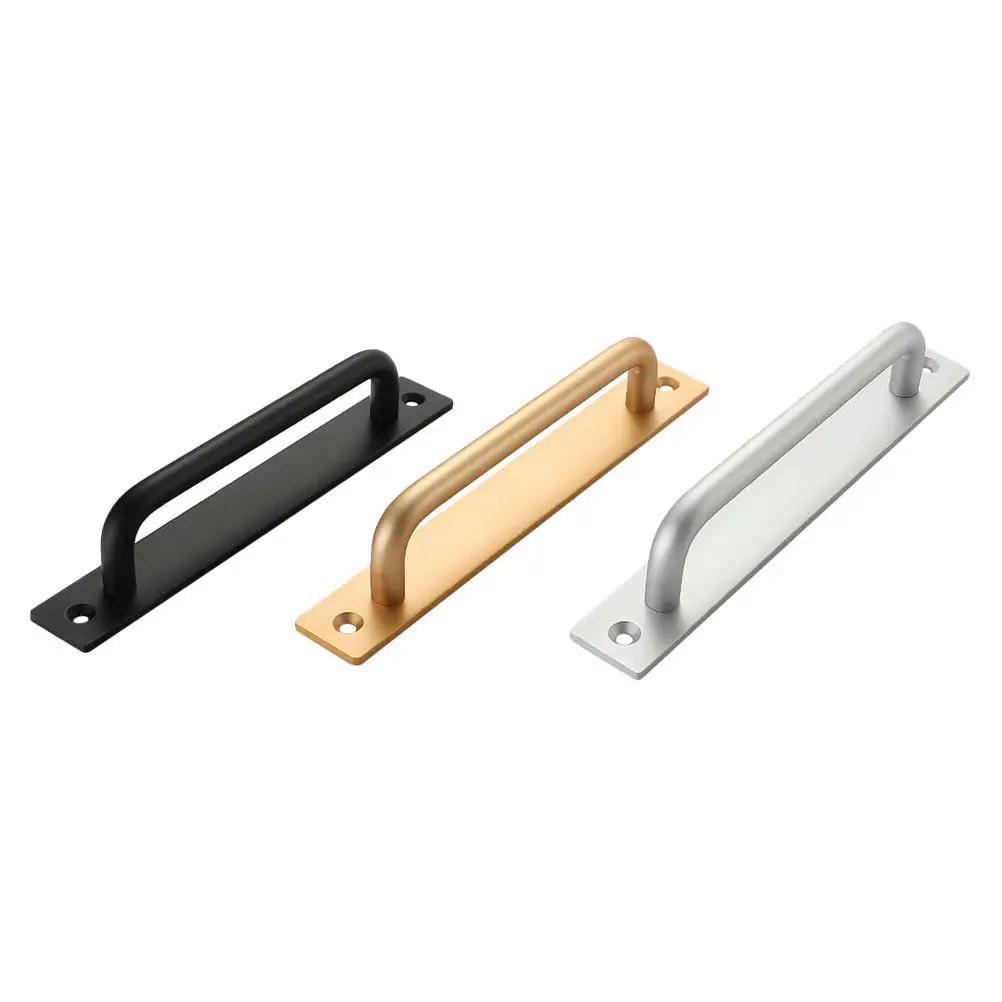 3Pcs Aluminum Alloy Drawer Pull Handles for Kitchen Cabinet Wardrobe Dresser Cupboard Furniture Modern Sleek Design Easy Install