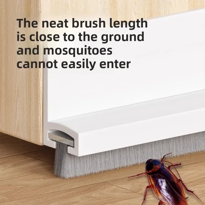 100CM Self-Adhesive Brush Weather Stripping, Door Bottom Seal Strip, Soundproof & Insectproof Home Improvement Accessory