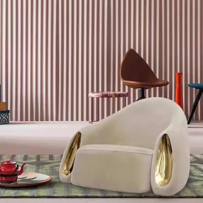 

Italian Light Luxury Post-modern Sofa Chair Hotel Villa Living Room Reception Leisure Single