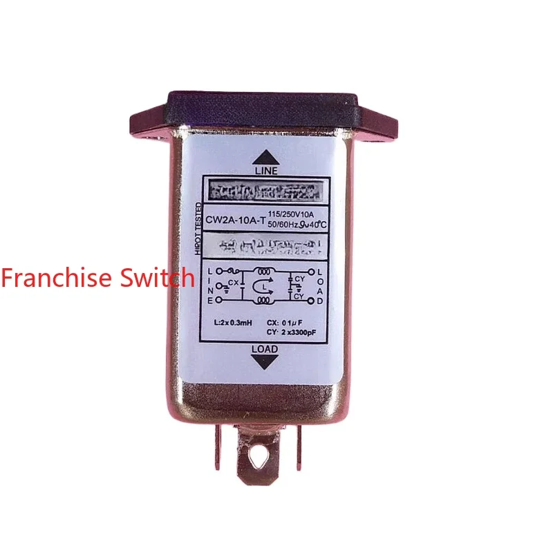 

10PCS Power Supply EM Filter CW2A -10A-T Socket T Single Phase AC 220V