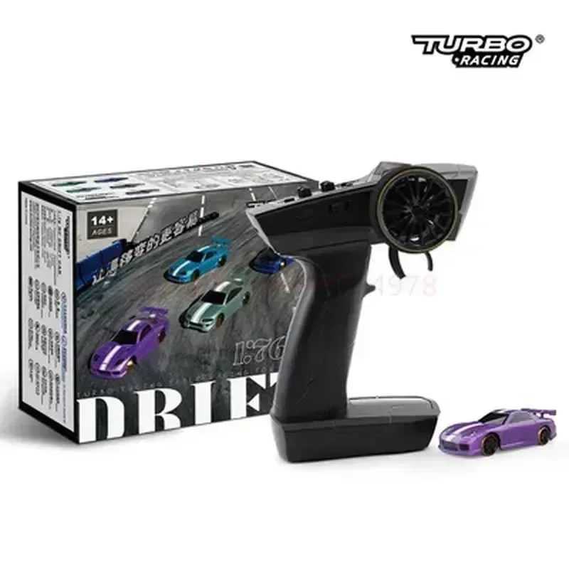 1:76 Mini Rc Turbo Racing Zdalnie sterowany samochód driftowy C61 C62 C63 C64 Mała skala Tylny napęd Jdm Zabawka Prezent urodzinowy dla dzieci