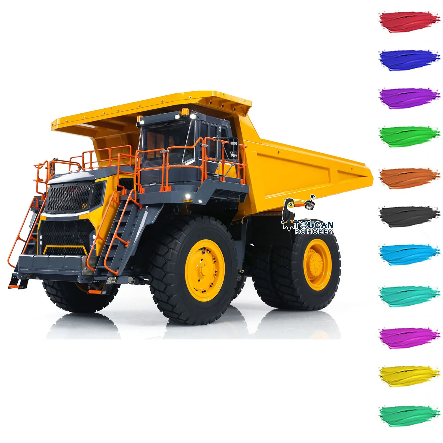 LESU 1/16 Hydraulic Mining RC Dumper Truck R100E Painted Assembled Wheeled Construction Vehicles Car Model Toy THZH1306