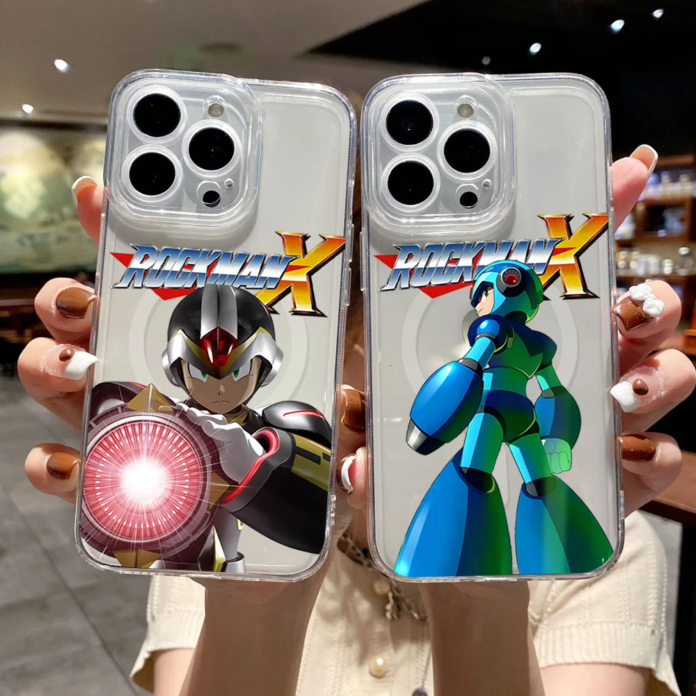 R-Rockman X Mangaman Phone Case for iPhone 12 11 13 14 15 16 Max Pro Plus Magsafe Magnetic Wireless Cover