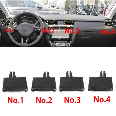 1/2/4PCS Car Front Air Conditioning Outlet AC Vent Tab Clip Replacement For Skoda Octavia 3 RS MK3 A7 2015-2021 5E0819701