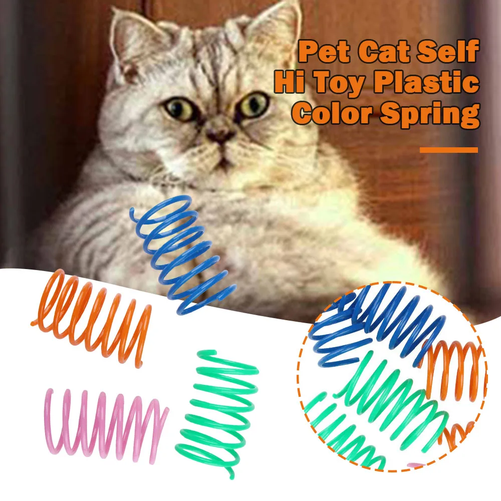 

4/6/8pcs Plastic Springs Cat Kittens Toys Pet Cat Interactive Training Toys Pet Toys Product