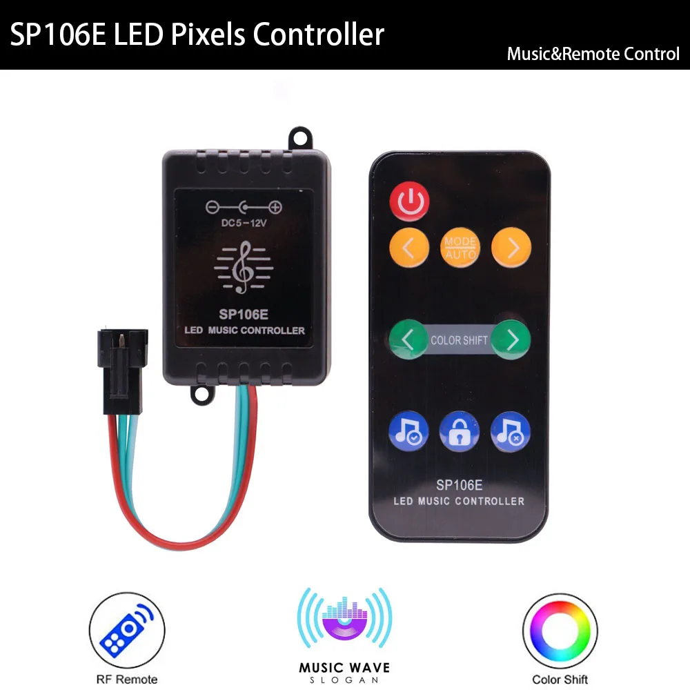 WS2812B piksele kontroler diody na wstążce LED Bluetooth // muzyka/WIFI inteligentna dioda Led kontroler taśmowy WS2812 WS2815 SK6812 APA102 DC5-24V