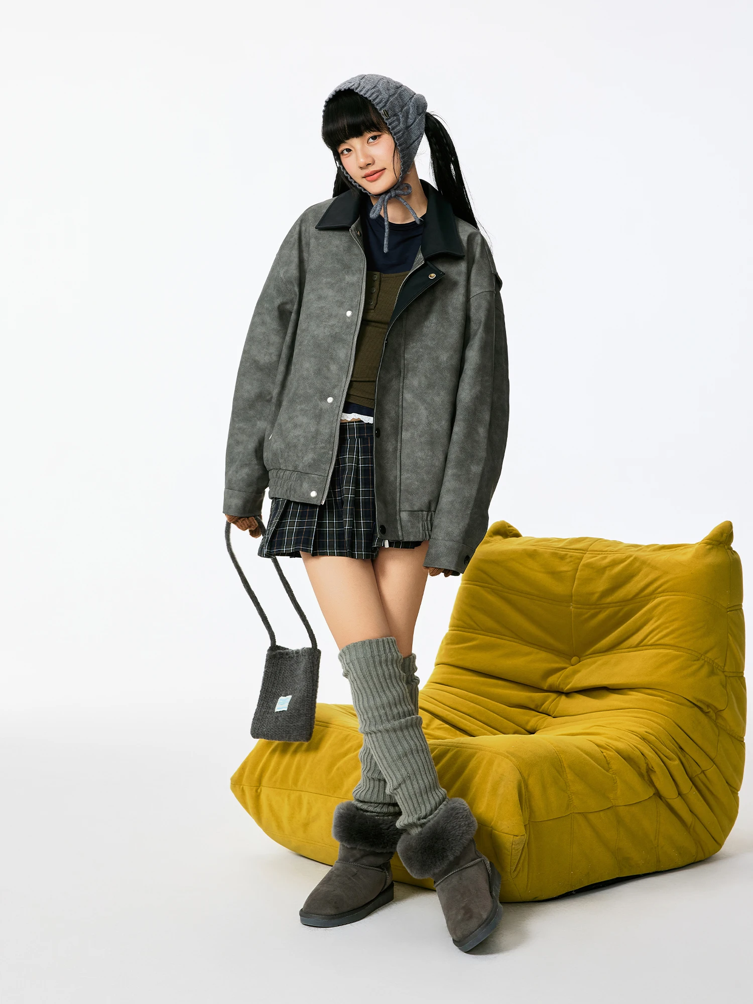 

Американская кожаная куртка свободного кроя с эффектом тай-дай, женская, осень 2025, новая модель, весна-осень, дышащая, из полиэфирного волокна