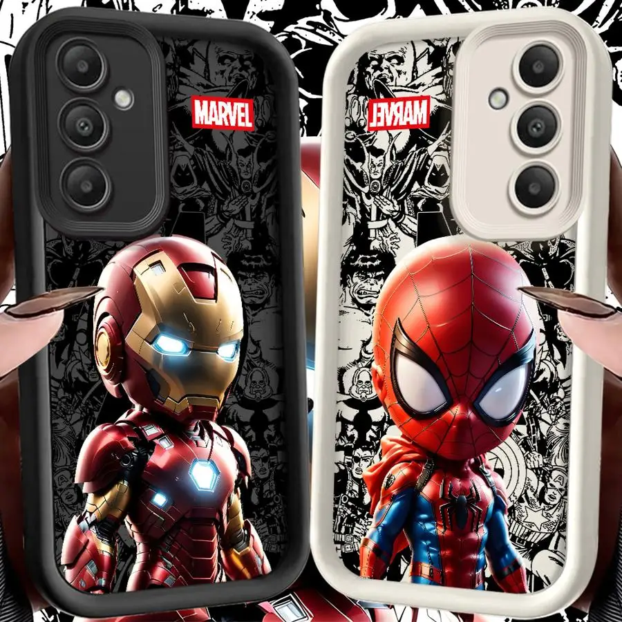 

Case for Samsung Galaxy S22 S24 Plus S25+ S23 FE S24Ultra S21 S25 Ultra S20FE Soft Shell Cool Marvel Spider Iron Man