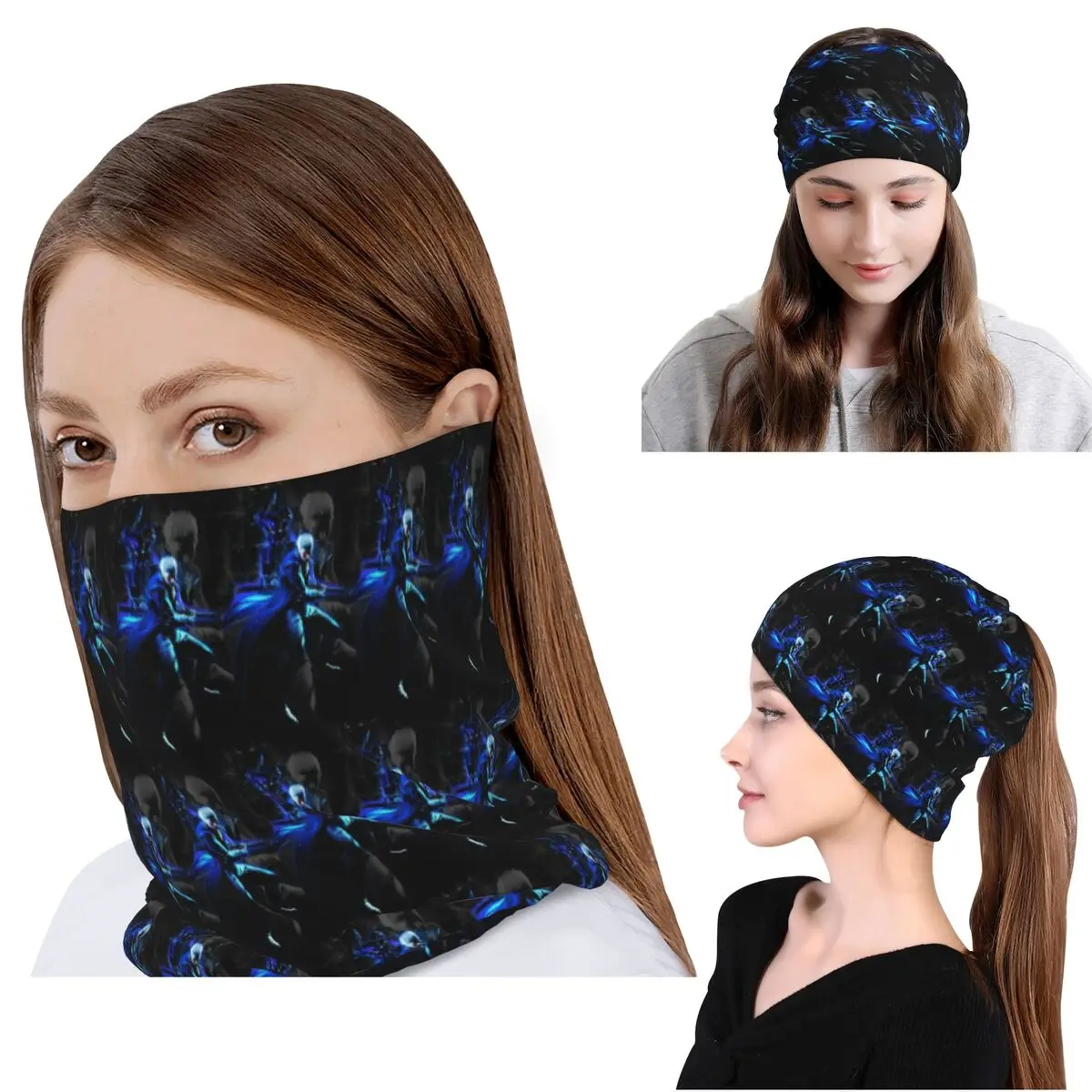 Vergil From The Devil May Cry Seri Bandana, bufanda para el cuello, bufanda cálida para ciclismo, gorro unisex para adultos, transpirable
