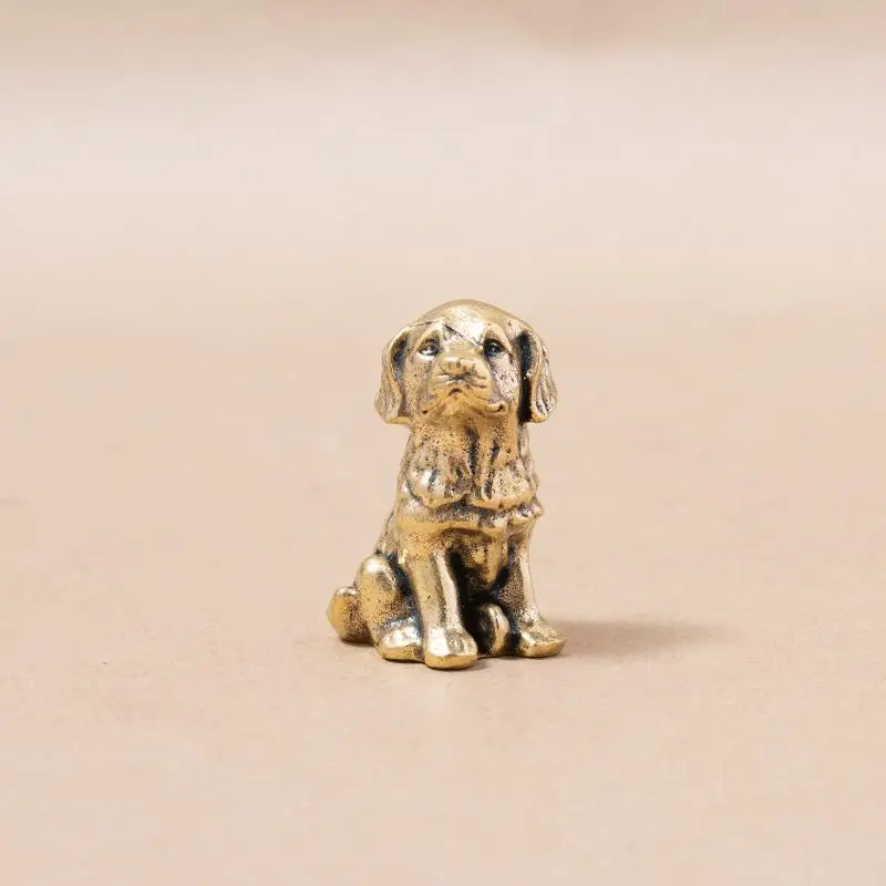 Antikes Kupferornament, reichlichmachender Messinghund, personalisiertes Retro-Sternzeichen-Hund-Ornament, Teetier, Tischdekoration – Detail 10