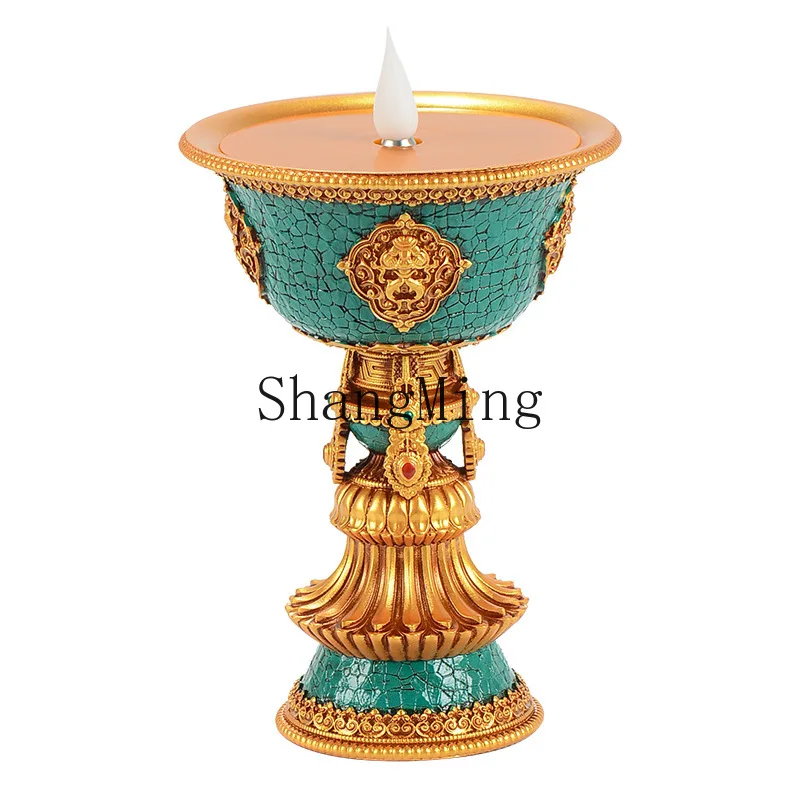 

PYH electronic ghee household Changming smokeless eight auspicious Buddha front supply simulation candlestick