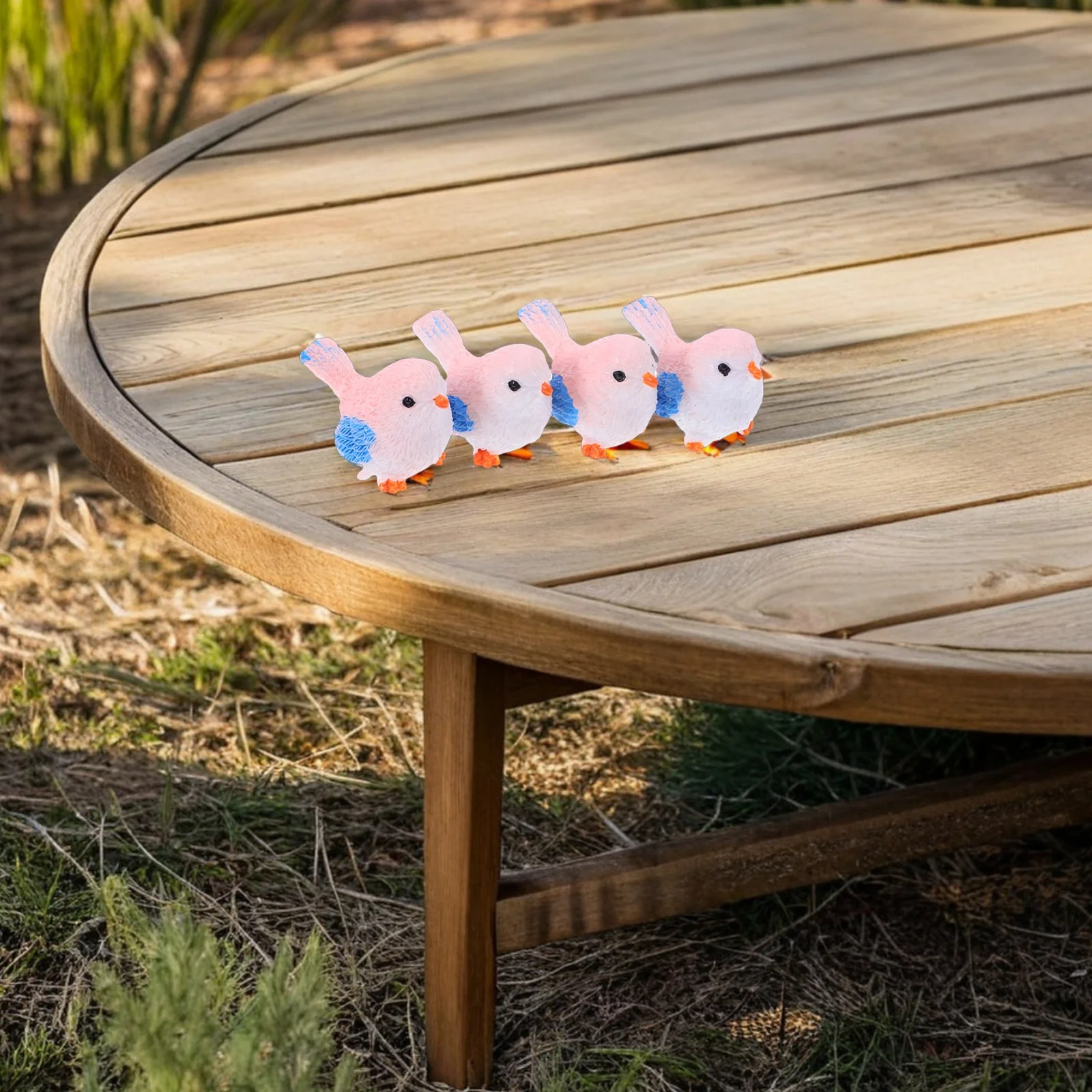 

4Pcs Micro Landscape Bird Ornaments Realistic Resin Craft Statues for Garden Moss Terrarium Indoor Outdoor Miniature Decorative