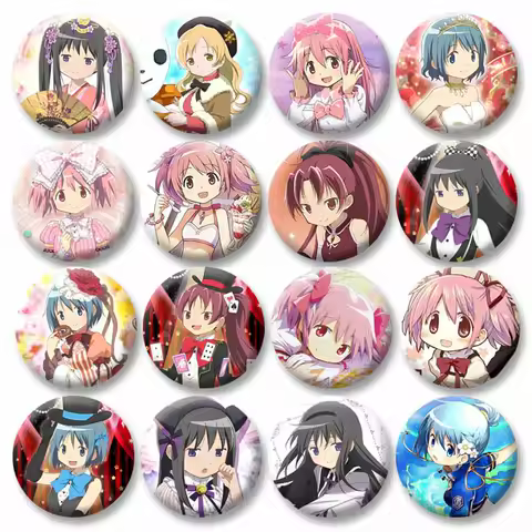 Cute Anime Puella Magi Madoka Magica Enamel Pin Cartoon Kyoko Sayaka Badges on Backpack Hat Lapel Brooch Accessories Toys Gifts