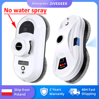 DIVEDEER White/Black Home Automatic No Spray or Water spray Window Cleaning Robot Intelligent Wipe High-rise Large Area Window