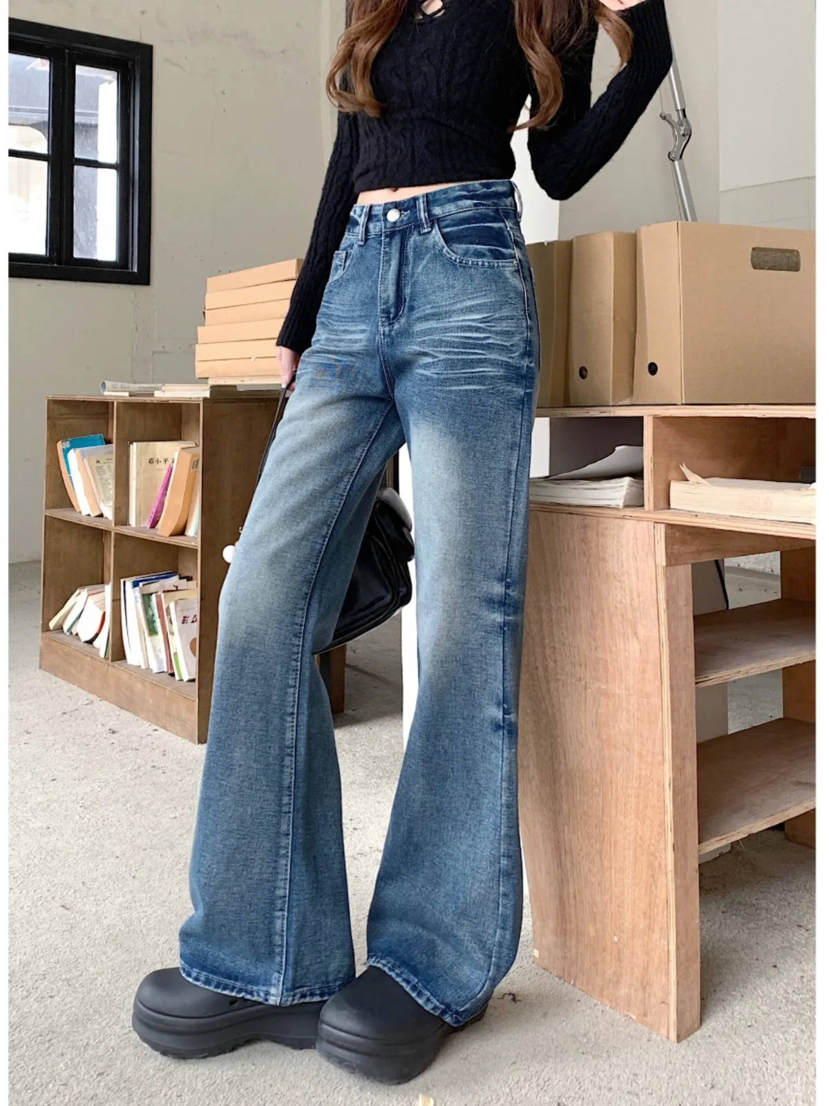 جينز البضائع للنساء مكتب العمل الأعمال الرسمي الأنيق الأساسية بسيطة اللازمة الذكية المتقدمة جودة الملمس المواد دائم