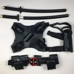 Cosplay Martwy basen Deadpool Pas Miecz Tylny uchwyt na pistolet broń Regulowane paski Kostium Fancy Dress Party Anime rekwizyty do pokazów scenicznych