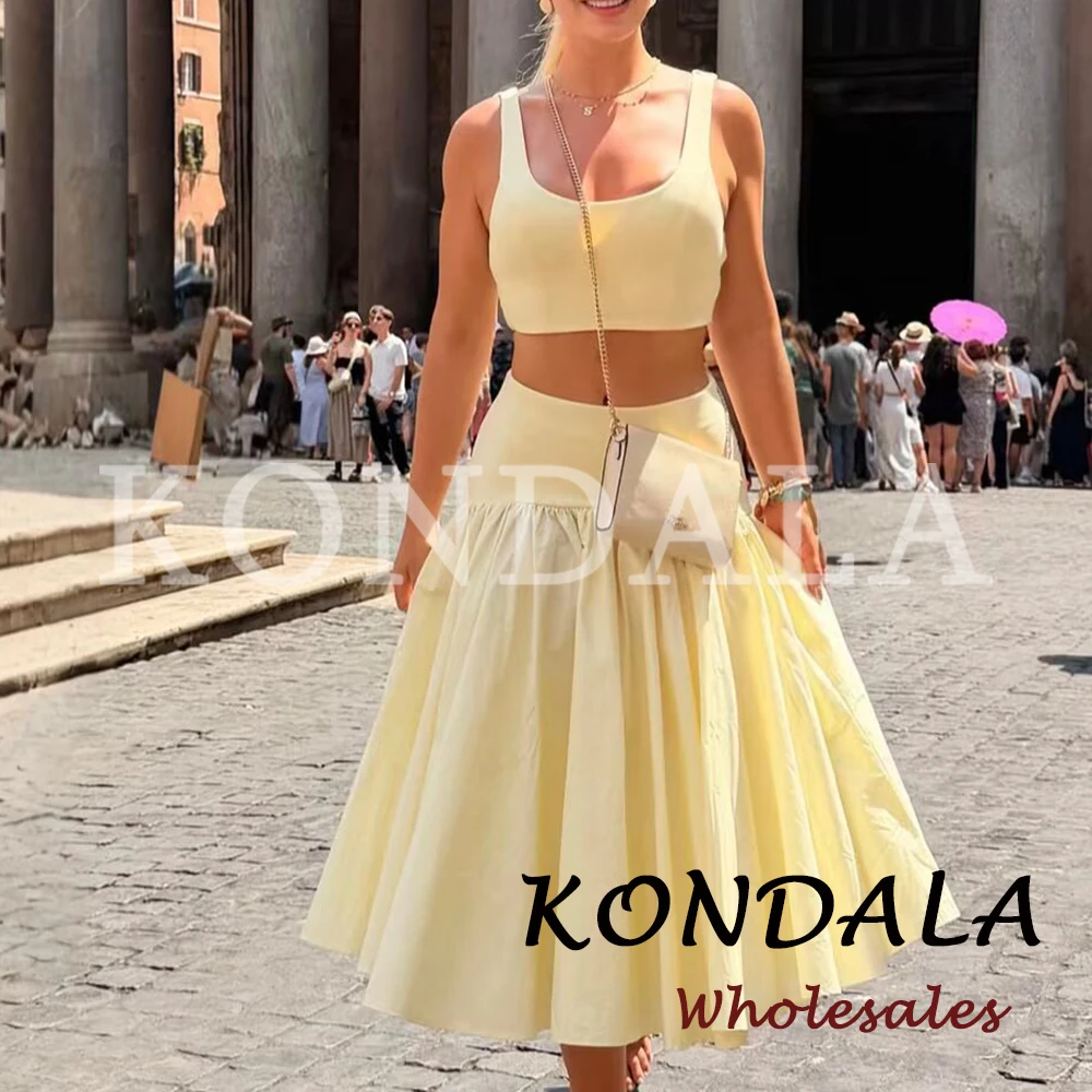 KONDALA Chic Vintage Yellow Wo - Fly Line ulasan dan harga