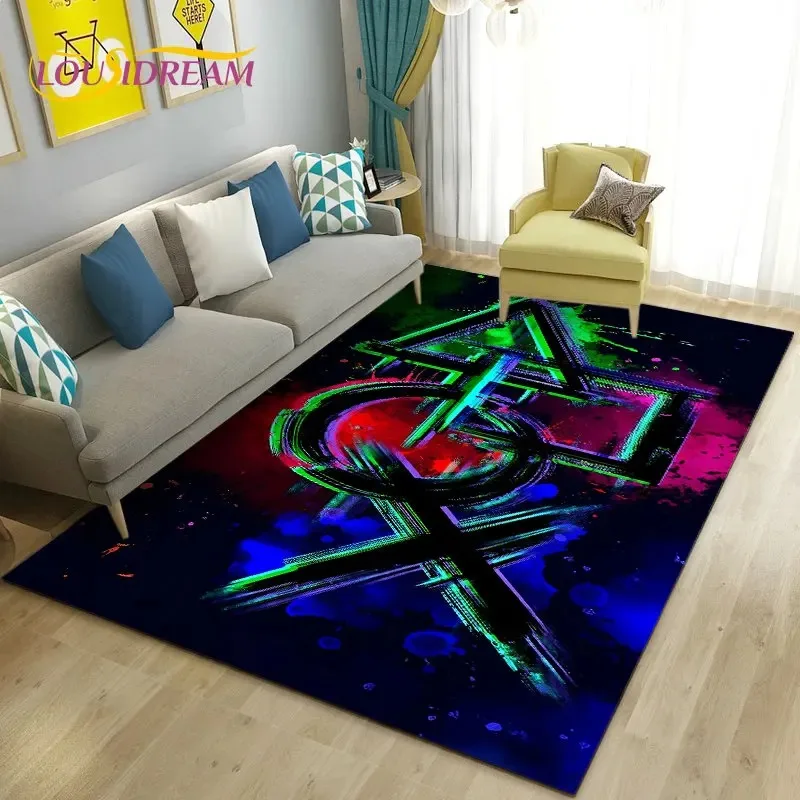 3D Cartoon Gamer Game Controller Area Rug,Carpet Rug for Living Room Bedroom Sofa Doormat Decoration,Kid Play Non-slip Floor Mat