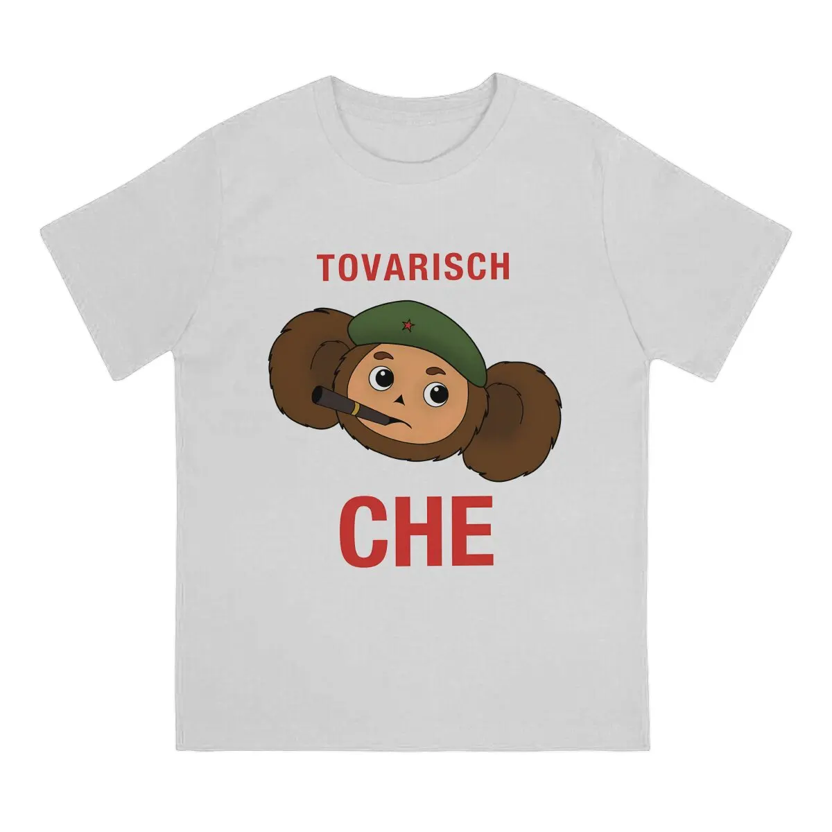 Cheburashka Russian Cartoon Tovarisch Che Tshirt Graphic Men Polyester Vintage Alternative Summer Streetwear Harajuku T Shirt