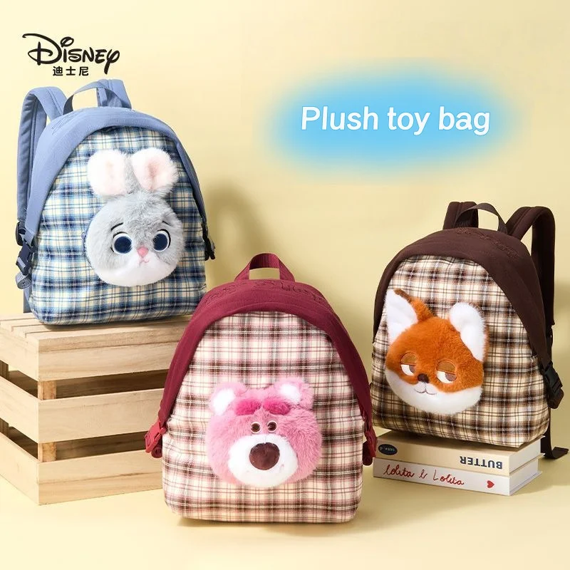 

Disney Zootopia Lotso Judy Nick Doll Embroidered Backpack for Girls Bag Casual Large Capacity School Bag for Primary Students