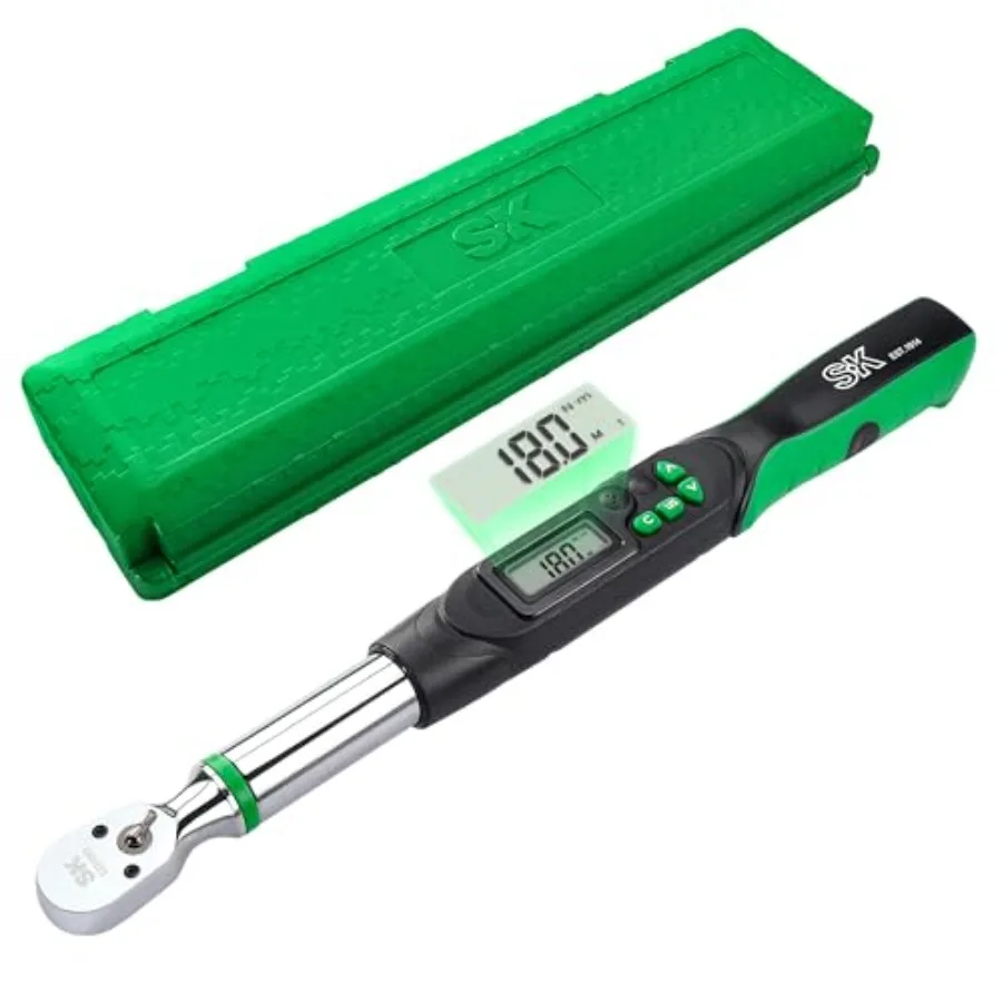 Digital Torque Wrench, 6.8 to 135 N-M, LED Display, Four Units of Measure and Flash Notification