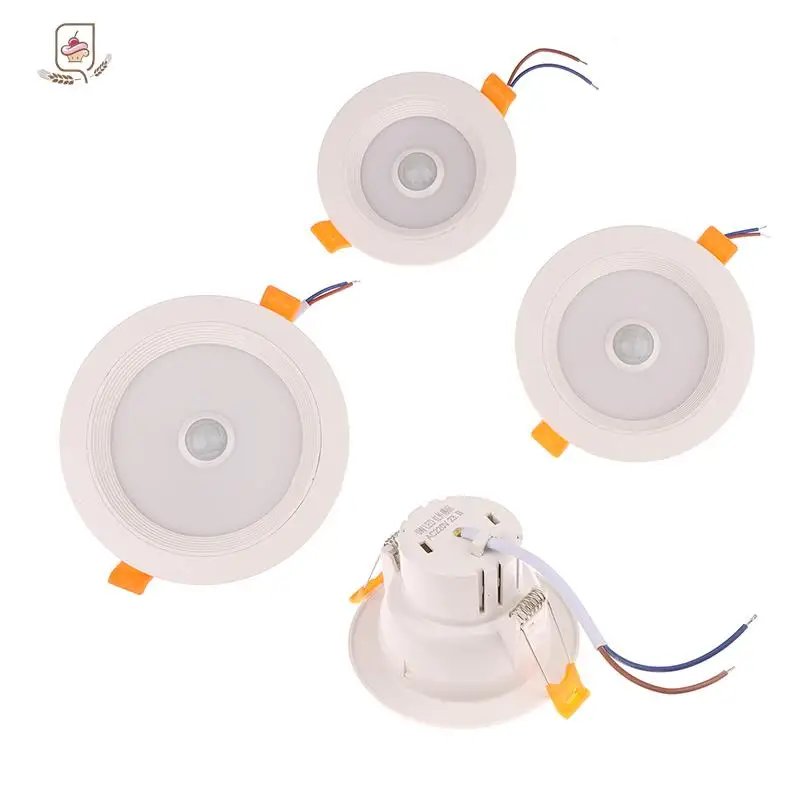 9W Recessed Stairs Lighting Downlight Human Body Motion Sensor Ceiling Lights 3W 5W 7W Smart Home LED Spot Built-in Lamp