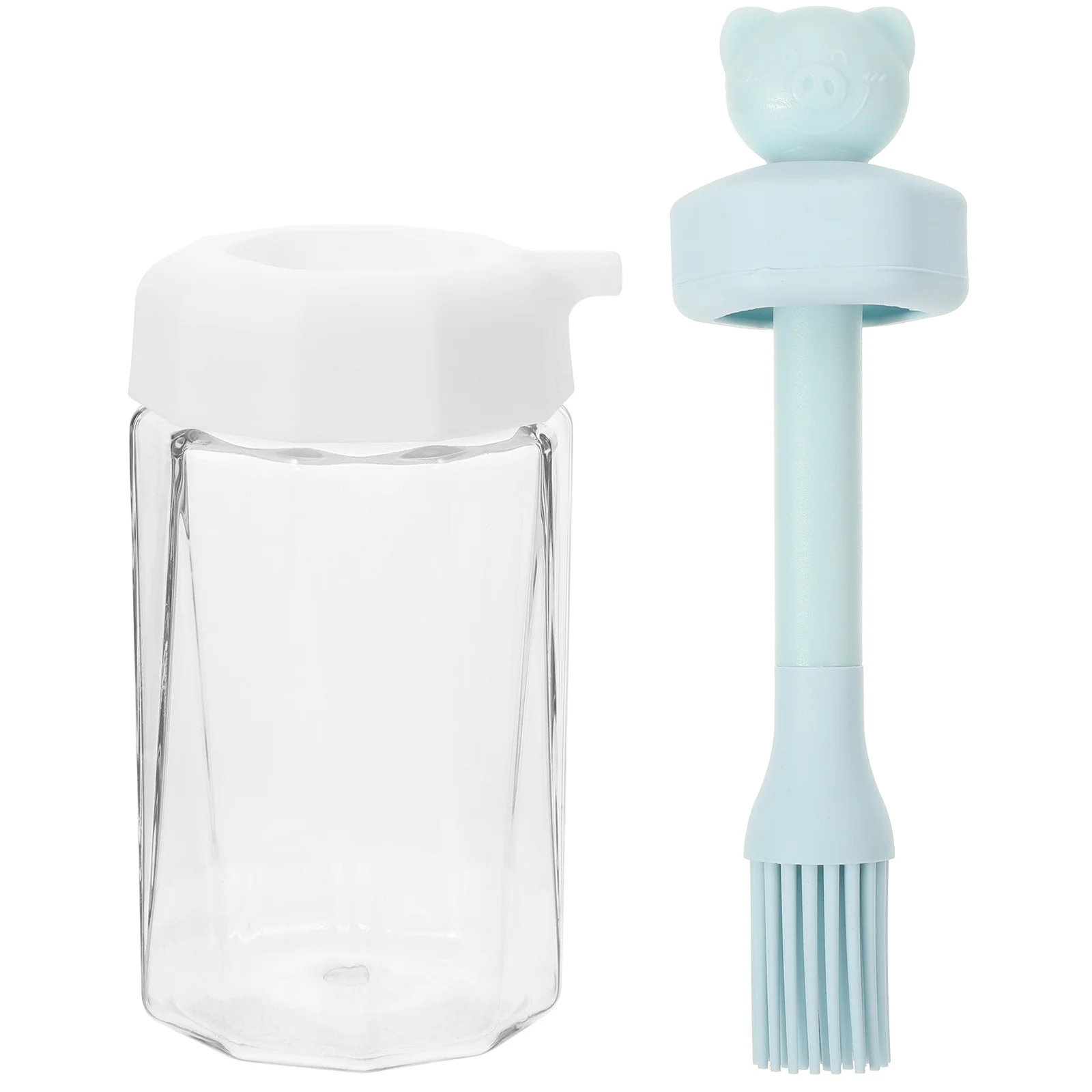 

Oil Bottle Silicone Brush Dispenser for Cooking Kitchen Basting Container Healthy Material Easy Use Safe Round Edge