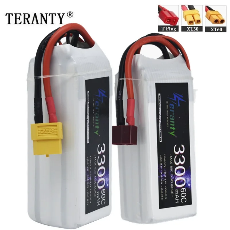 

4S 14.8V 3300mAh 60C Lipo Battery with XT30 XT60 T Connector Softcase Lipo Battery for RC Car Truck Airplane FPV UAV Drone