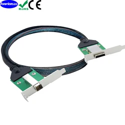 LONRIONSAS#Mini SAS Extension Cable SFF-8088 26 Pin Female to External SFF-8644 Female PCBA with Low Profile Bracket cable