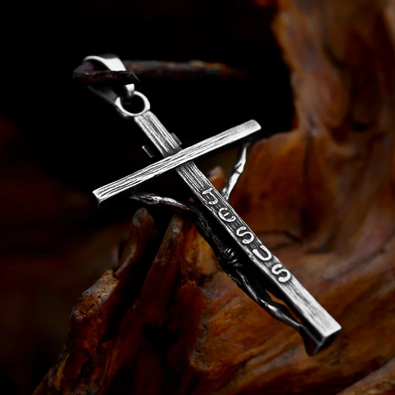 BEIER 2023 New Arrival Stainless Steel Jesus Cross Pendant Christian High Quality Jewelry Religious Believer Gift