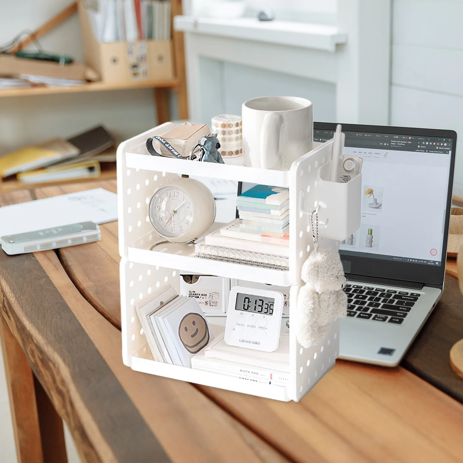 Desktop Book Rack Vertical Magazine Holder For Office Home Use Tabletop Storage Shelf File Organizer Decorative