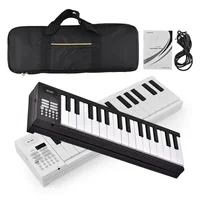 Piano Electrónico plegable de 61 teclas, teclado de Piano portátil con pantalla LED, batería integrada, teclado electrónico, instrumento Musical