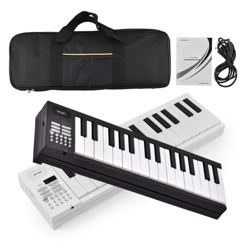 Piano Electrónico plegable de 61 teclas, teclado de Piano portátil con pantalla LED, batería integrada, teclado electrónico, instrumento Musical