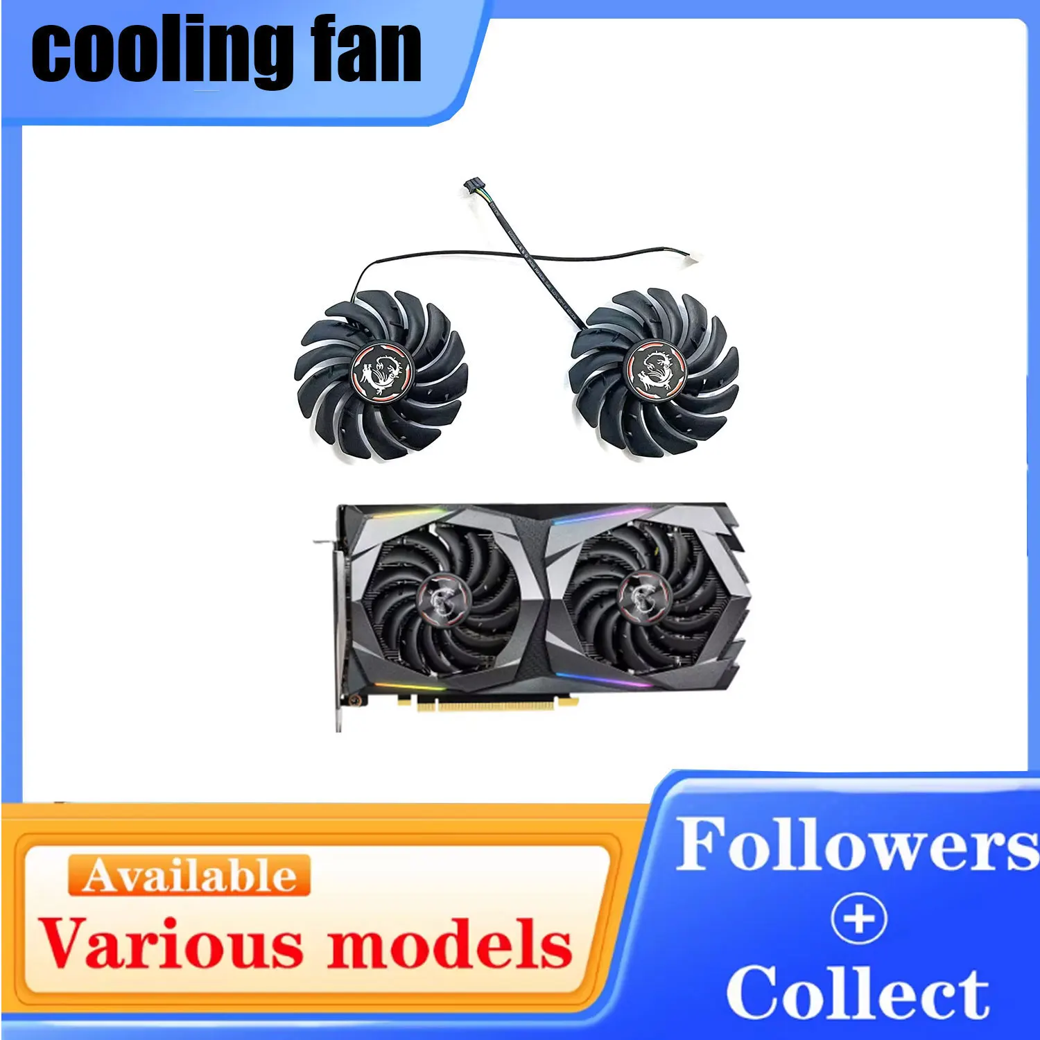 New Dual Ball Cooling Fan 87MM 4PIN PLD09210S12HH GPU Fan for MSI GeForce RTX 2060 Super GAMING X Graphics Card