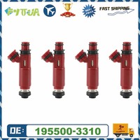 4pcs Fuel injector 195500-3310 For MAZDA 3 BK MX5 1.6L 1.8L L4 B6ZE Z681-13-250 1955003310 195500 3310 Nozzle Injection NEW