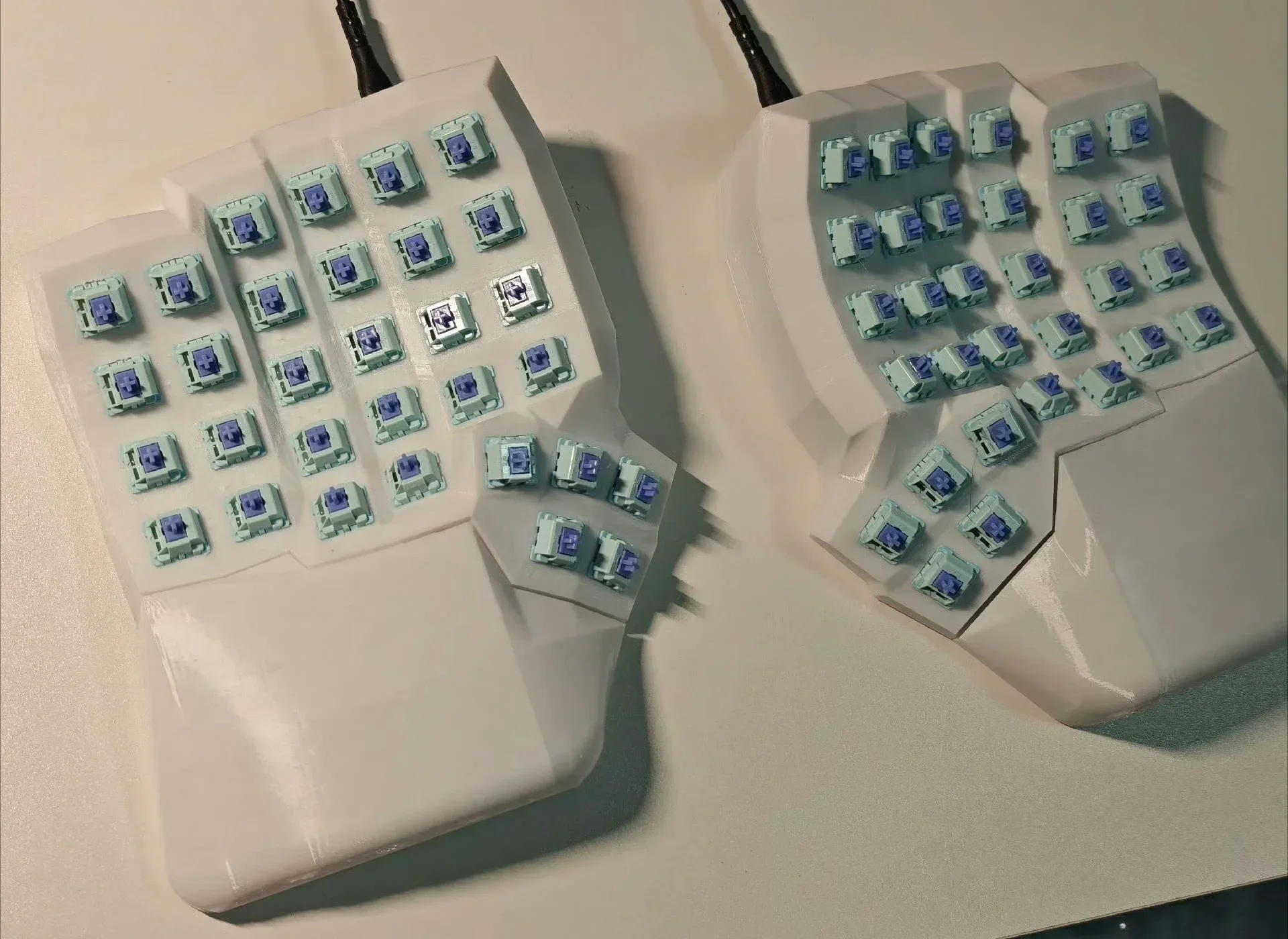 Dactyl Manuform Split Keyboard Kit 4x6 Custom Wired Single-mode Hot Swap Split Mechanical Keyboard Kit Vial Type C Game Keyboard